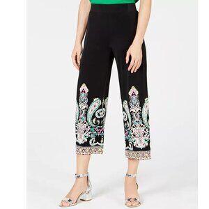 I.n.c. Printed Cropped Wide-Leg Pants
